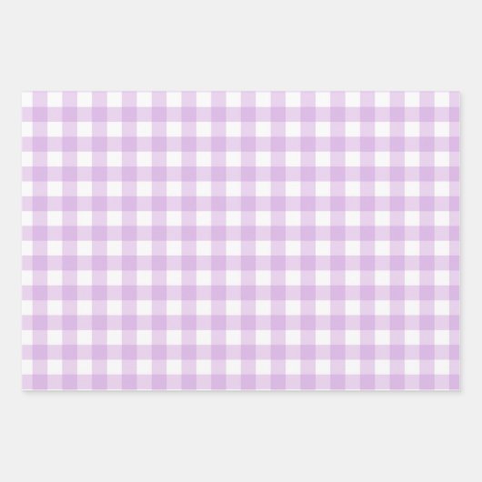 Klassieke Gingham Check Pset Pattern Peach Inpakpapier Vel (Voorkant 3)