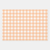 Klassieke Gingham Check Pset Pattern Peach Inpakpapier Vel (Voorkant)