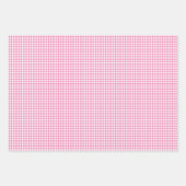 Klassieke Gingham Fuchsia Inpakpapier Vel (Voorkant 3)