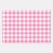 Klassieke Gingham Fuchsia Inpakpapier Vel (Voorkant)