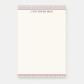 Klassieke Gingham gepersonaliseerde leraar Post-it® Notes (Voorkant)