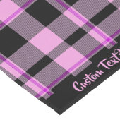 Klassieke Gingham Hot Pink Black Pset Tartan Korte Tafelloper (Hoek)