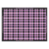 Klassieke Gingham Hot Pink Black Pset Tartan Tafelkleed (Voorkant (Horizontaal))