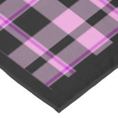 Klassieke Gingham Hot Pink Black Pset Tartan Tafelkleed (Gekanteld)