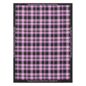 Klassieke Gingham Hot Pink Black Pset Tartan Tafelkleed (Voorkant)