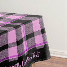 Klassieke Gingham Hot Pink Black Pset Tartan