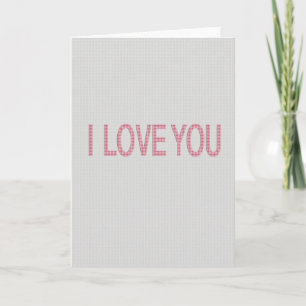 Klassieke Gingham I Love You Kaart