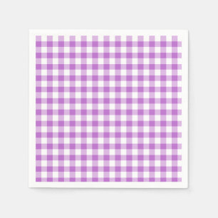 Klassieke Gingham Orchidee Paars Servet