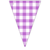 Klassieke Gingham Orchidee Paars Vlaggetjes (Derde vlag)