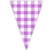 Klassieke Gingham Orchidee Paars Vlaggetjes (Tweede vlag)
