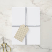 Klassieke Gingham van Vroeg Herfst | Gouden Tarwe Cadeaulabel (Met Touw)