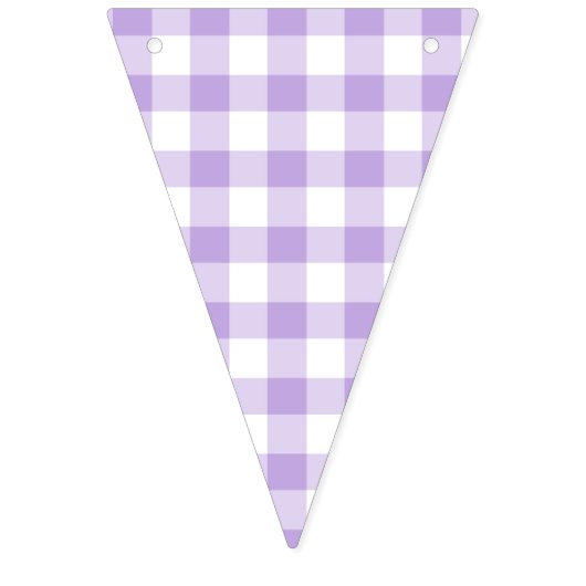 Klassieke Gingham Zachte Lavendel Vlaggetjes (Eerste vlag)