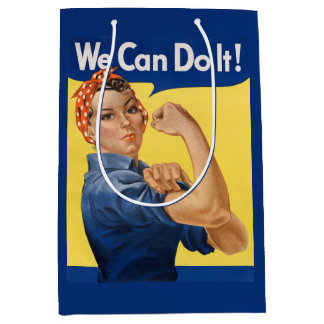 Klassieke Girl Power Empowerment Pop Art Print Medium Cadeauzakje