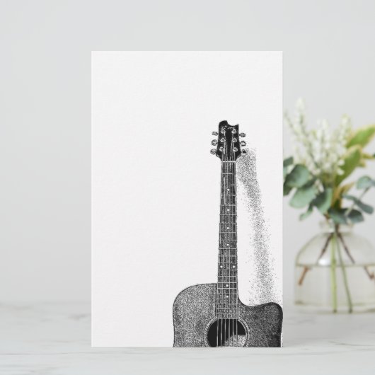 Klassieke Gitaar Briefpapier (Staand voorkant)