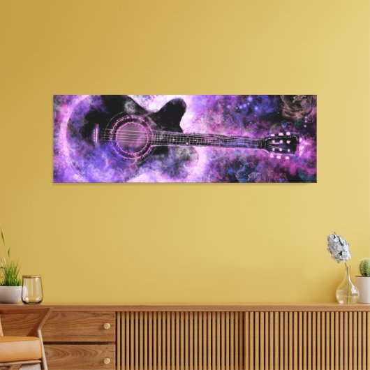Klassieke gitaar canvas Print (Insitu (Woonkamer))