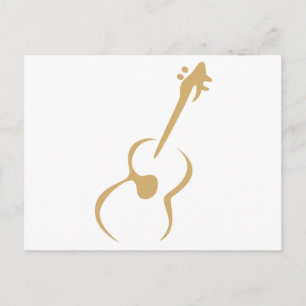 Klassieke gitaar in de stijl van het Swish Drawing Briefkaart