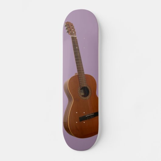 Klassieke gitaar kunstprint persoonlijk skateboard (Voorkant)