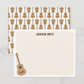 Klassieke Gitaar Muziek Notitiekaartje (Voorkant / Achterkant)