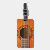Klassieke gitaar oranje bagagelabel (Voorkant verticaal)