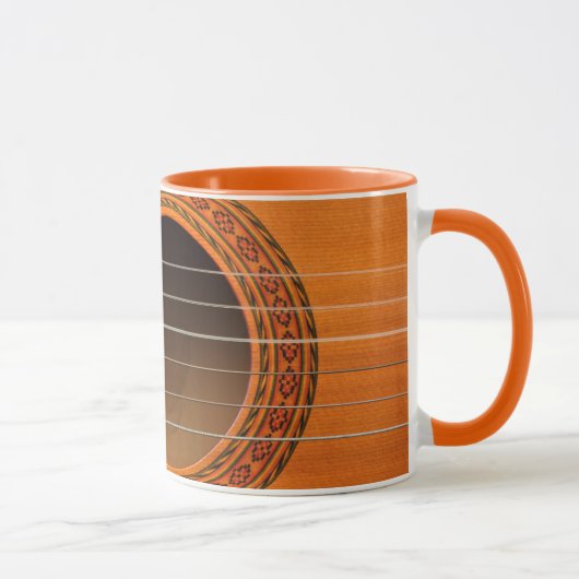 Klassieke gitaar oranje mok (Rechts)