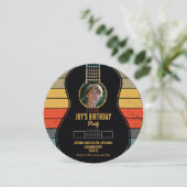 Klassieke gitaar verjaardag kaart (Staand voorkant)