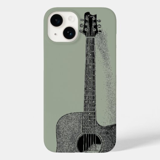 Klassieke gitaarinkt schets Pop kunst Case-Mate iPhone Case (Achterkant)