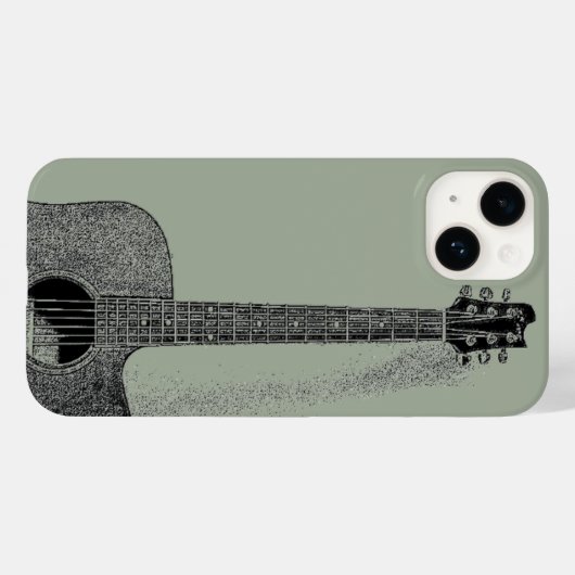 Klassieke gitaarinkt schets Pop kunst Case-Mate iPhone Case (Achterkant (horizontaal))