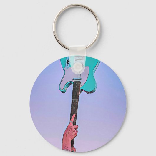 Klassieke gitaarkunst sleutelhanger (Voorkant)