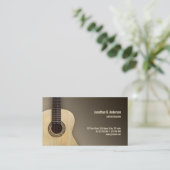 Klassieke gitaarlessen visitekaartje leraar (Staand voorkant)