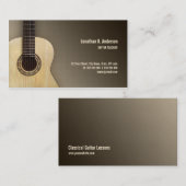 Klassieke gitaarlessen visitekaartje leraar (Voorkant / Achterkant)