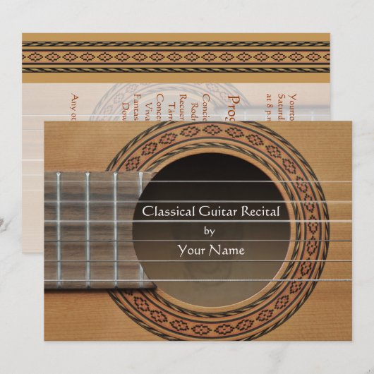 Klassieke gitaaroverweging kaart (Voorkant / Achterkant)