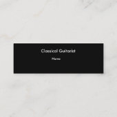 Klassieke gitarist mini visitekaartje (Achterkant)