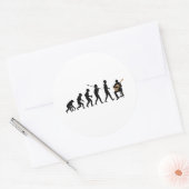 Klassieke gitarist ronde sticker (Envelop)