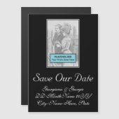 Klassieke, glamoureuze "SAVE our DATE!" Magnetisch (Voorkant / Achterkant)