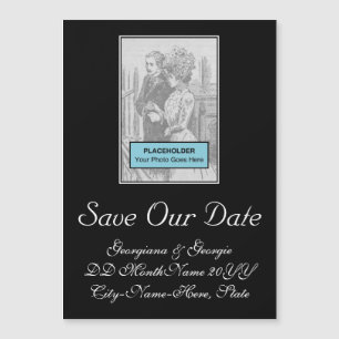 Klassieke, glamoureuze "SAVE our DATE!" Magnetisch
