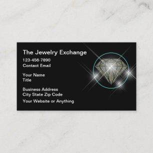 Klassieke Glamoureuze Sieradenwinkel Bling Visitek Visitekaartje