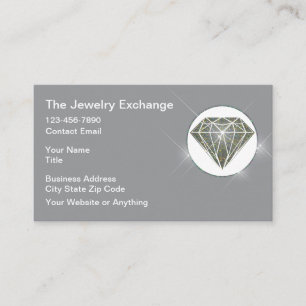 Klassieke Glamoureuze Sieradenwinkel Bling Visitek Visitekaartje