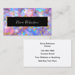 Klassieke Glanzende Bling Monogram Zakelijke Kaart Visitekaartje