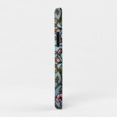 Klassieke glas-in-lood blauwe vlinderkunst Case-Mate iPhone case (Achterkant/rechts)