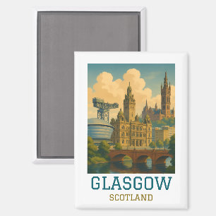 Klassieke Glasgow Schotland Reizen Magneet