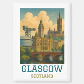Klassieke Glasgow Schotland Reizen Magneet (Voorkant)
