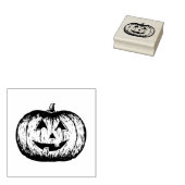 Klassieke Glimlachende Jack-o'-lantaarn Pompoen Sc Rubberstempel (Gestempeld)