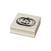 Klassieke Glimlachende Jack-o'-lantaarn Pompoen Sc Rubberstempel (Stempel)