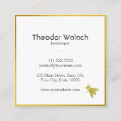 Klassieke Gold Bee Professional Vierkante Visitekaartje (Achterkant)