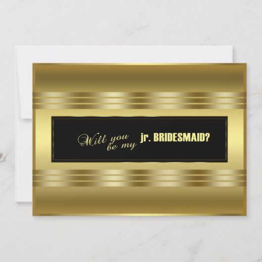 Klassieke Gold Black zal je mijn jr zijn. Bridesma Kaart (Voorkant)