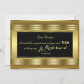 Klassieke Gold Black zal je mijn jr zijn. Bridesma Kaart (Achterkant)