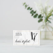 Klassieke Gold Border Hair Stylist | salon Visitekaartje (Staand voorkant)
