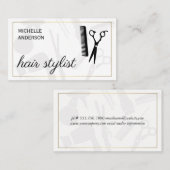Klassieke Gold Border Hair Stylist | salon Visitekaartje (Voorkant / Achterkant)