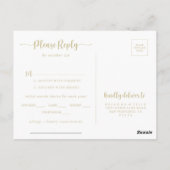 Klassieke Gold Burgundy White Menu Keuze Rsvp (Achterkant)