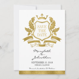 Klassieke Gold Crest slaat de datum-Kaart op Save The Date